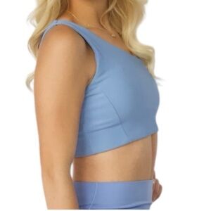 Wilo Rib Set One Shoulder and 7/8 legging in blue